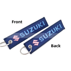 Motorcycle Embroidery Ribbon KeyChain For Suzuki Collection Keyring
