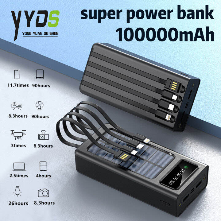 Power Bank Original Brand 50000mAh 100000mAh Solar Power Bank With ...