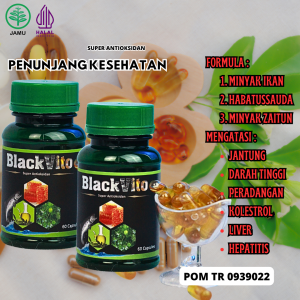 BLACKVITO - OBAT JANTUNG HERBAL/SUPLEMEN PENGUAT DAYA TAHAN JANTUNG DAN KECERDASAN OTAK
