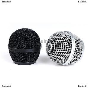[COD] Bsuimki 1ชิ้นสำหรับ Shure SM58ไมโครโฟนไร้สายอะไหล่โลหะไมโครโฟนกระจังหน้าอะไหล่หัวไมค์ปาร์ตี้มืออาชีพ
