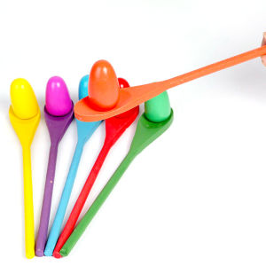 kid Hand-eye coordination fun game practice toy game Wooden Egg And Spoon Race Kid Balance Training Concentration Child Games Outdoor Fun Sports Toy Early Learning Kindergarten Tool