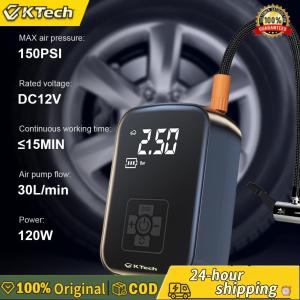 【Vktech】Inflator Portable Air Compressor Portable Electric Air Inflator with LED Light 150 PSI Tire Pump 150 PSI 3600mAh Battery