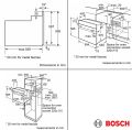 (BOSCH) ซีรีย์ 2 เตาอบแบบติดตั้งฝัง 60 x 60 cm Stainless steel รุ่น HBF011BR0T. 