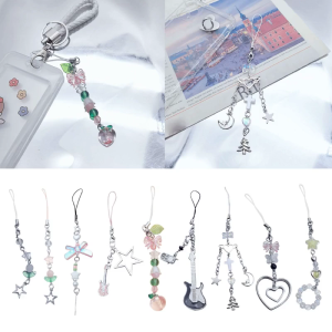 Fashionable Phone Pendant Cute Phone Beads Phone Chain Phone Strap Lanyard Alloy Material for Party Daily Use