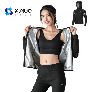 X.NUO Bộ Đồ Xông Hơi Giảm Mỡ Định Hình Nữ Của Phụ Nữ Phù Hợp Với Phản Quang Áo Sọc Mồ Hôi Phù Hợp Với Bộ Đồ Thể Thao Tập Gym Cỡ Lớn