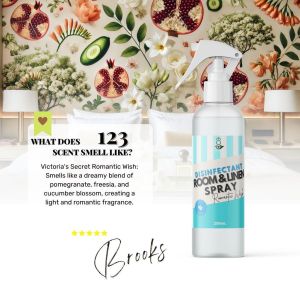 My Home 123 ROMANTIC WISH Premium Room and Linen Disinfectant Spray Paraben Free Car Bathroom Home