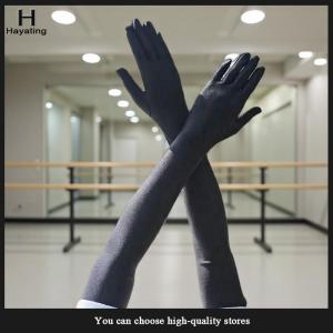 Hayating High Elastic Spandex Sun Protection Long Gloves Party Nightclub Wedding Performance Black Gloves