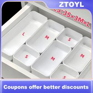 【ZTOYL】 Organizational 7PCS Drawer Set with Dividers for Easy Vanity and Desktop Coordination