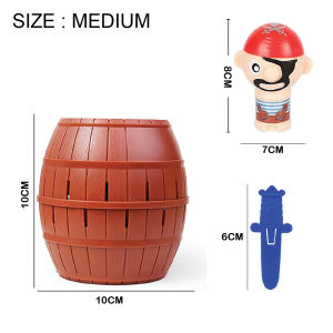 3+ Years Pop Up Pirate Toys with Coin Slot Lucky Stab Games Jumping Pirate Barrel Sword Tricky Toy Bucket / Tikam Lanun
