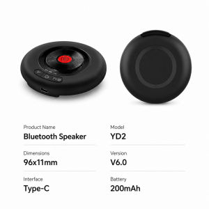 Portable Mini Bluetooth 6.0 Speaker Retro Vinyl Design HIFI Sound Sleep Timer