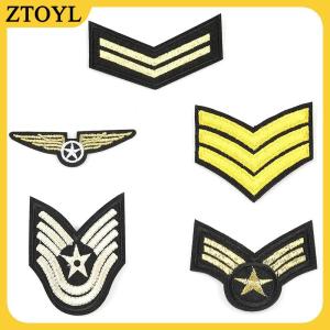 ZTOYL Bay Áo khoác huy hiệu vàng cánh móc vòng vá mini EAGLE tinh thần biểu tượng ngực vải sticker cho nam giới thí điểm phù hợp với DIY