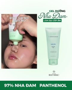 GEL DƯỠNG DA NHA ĐAM LÀM DỊU DA face & body BRING GREEN ALOE 97% SOOTHING GEL 300ML HÀN QUỐC - 19647 - Làm dịu da nhanh chóng – giảm đỏ giảm kích ứng 💦 Cấp ẩm tức thì – giúp da mềm mịn căng mướt ❄️ Hạ nhiệt da sau nắng sau treatment ✨ Hỗ trợ phục hồi