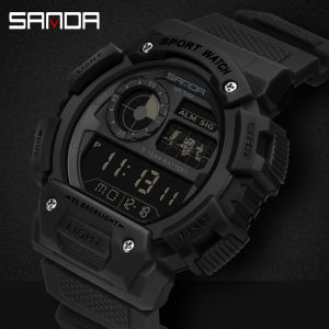SANDA Mens Watches Sport Military Watch Multifunction Waterproof LED Digital Watch for Men S Shock Electronic Clock