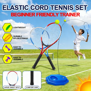 Self Playing Tennis Trainer Elastic Rope Ball Beginner Kids Tennis Toy Set Single Racket Practice