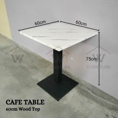 WFURNITURE Cafe Table 75cm Balcony Coffee Table Restaurant Dining Table Meja Kafe Meja Makan 餐桌