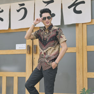 Jayabaya Batik Sanjaya II Kemeja Batik Pria Lengan Pendek