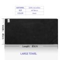 Black Towel Microfiber Fabric 40cmx80cm / 35cmx75cm for Salon Bath Use Hair Dryer Water Absorb Towel S5549. 