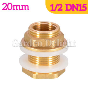 Brass Water Tank Connector Fittings Drainage Connector with Silicone Gasket for Water tank Water tower bucket