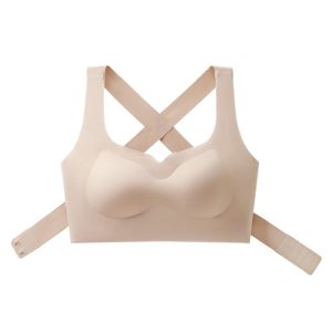 GOOTRADES Back Posture Corrector Women Seamless Bras Adjustable 2 in 1 Anti-Sagging Brassiere Comfort Front Buckle Push Up Bralette Humpback Corrected