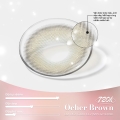 Lens Eyesme - Ocher Brown - Lens nâu tự nhiên - Kính áp tròng Hàn Quốc từ 0 đến 8 độ. 