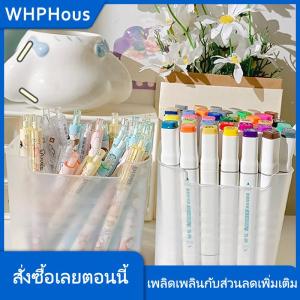 WHPHous ที่เก็บปากกาบนโต๊ะแบบพกพาความจุขนาดใหญ่ที่เก็บดินสอกล่องใส่เครื่องเขียนอุปกรณ์การเรียนแบบเรียบง่าย