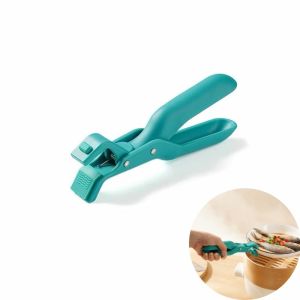 ECILY 4-in-1 Multi-functional Kitchen Tongs Heat Resistant Bowl Plate Gripper Silicone Anti-Scald Clip Bottle Opener Nut Cracker Safe Lifter Tool for Microwave Steamer Cooking