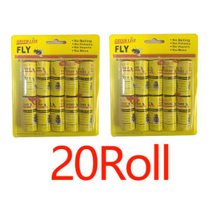 【New Arrivals】50PCS Fly Catcher Sticky Fly Paper Fly Trap 10 Rolls/Set Insect Bug Fly Glue Paper Catcher Trap Ribbon Tape Strip Sticky Flies Indoor Sticky Plate Eliminate Flies