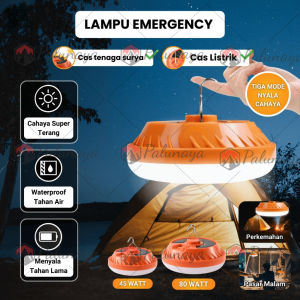 [ PPLUS ] Lampu Emergency Tahan Lama LED 2 model Tenaga Surya + Cas USB Baterai Lithium Nyala 8 Jam /Lampu Camping LED Gantung Outdoor Waterproof