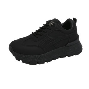 Kingbest "Free Box" Size (36 - 41) Ruka Fullblack Sepatu Wanita Sneakers Fashion Casual Korean Look 9007