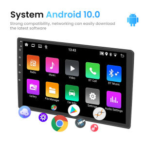 1 Din Android 12 Car Stereo Autoradio Multimedia Video Player Support FM/Bluetooth/Wifi/GPS Mirrorlink/Reverse Camera (2G RAM+32G ROM)