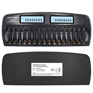 PALO 24 Slots Large LCD Smart Battery Charger KTV Dedicated Pengecas Bateri For 1.2V AA 2A AAA 3A Rechargeable Battery Fast Charge Ni MH Ni CD Batteries