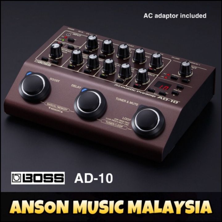 Boss AD10 Acoustic Preamp (AD10) Lazada