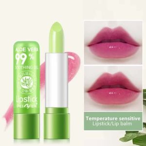 Aloe Vera Jelly Color-Changing Lipstick Nourishing Moisturizing Temperature-Activated Lip Balm.