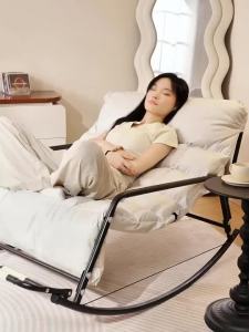 Recliner Rocking Chair Sitting and Sleeping Dual-purpose Double Lunch Break Chair Balcony Home Leisure Lazy Sofa Chair Ergonomic
