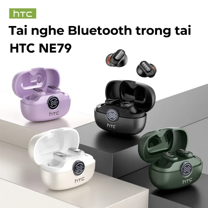 HTC ne79 ai dịch Tai nghe Bluetooth 6.0 Tai nghe không dây thời gian thực ai dịch 72h pin cuộc sống enc Microphone IPX5 nhẹ chống nước. | BigBuy360 - bigbuy360.vn