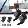 2Pcs Universal Windshield Washer Nozzle Cleaning Exterior Accessories Washer Jet Wiper Nozzle Fan Shaped Water Spray Jets Car Accessories. 