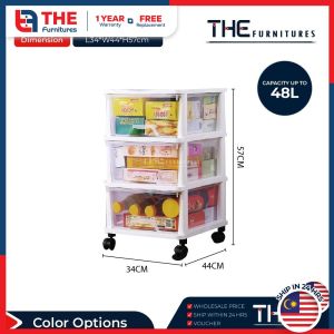 THE L34cm (3-6 Layers) Multipurpose Moveable Storage Cabinet/Box/Drawer With Trolley With Wheels