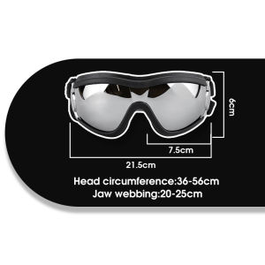 Hamshmoc Kính mát cho chó dây đeo điều chỉnh được chống bụi lỗ thông hơi vừa vặn phù hợp cho chó lớn và trung bình