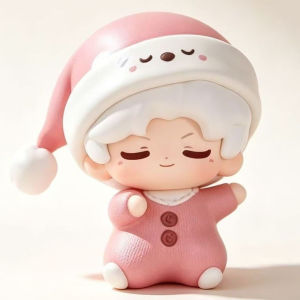 Love and Deepspace Chibi Figure 5 Styles Xavier Zayne Rafayel Sylus Caleb Single Piece Santa Hat Anime Game Figurine Birthday Holiday Gift for Friends