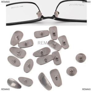 [COD] REMAI0 1pair Nose Pads Titanium Teardrop Screw-in for Eyeglass anti Slip Retainer