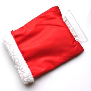 MIRELAE 2-in-1 Design Car Snow Scraper Glove Warm Glove Scratch-Free Ice Removal Clean Tool Portable Handheld Style Car Cleaning Winter Travel
