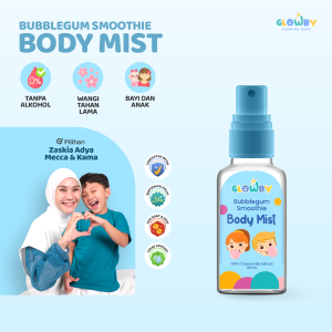 (Glowby) Body Mist Smoothie Bubble Gum untuk Bayi dan Anak Wangi Tahan Lama 30 ml