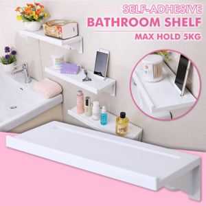 Self-Adhesive Multipurpose Floating Bathroom Shelf/ Platform Max Hold 5Kg Phone Stand BTO Offer
