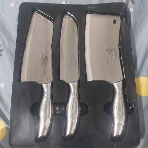 BỘ 3 DAO INOX LÀM BẾP TIÊN LỢI -Dao nhà bếp Bộ 3 món -bo dao - dao chặt - dao thái - mài dao - bộ dao kéo -bộ dao đa năng cực bén -bo dao 3 món - dao thái thịt - dao cắt hoa quả rau củ