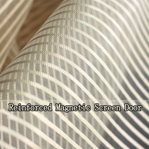 Reinforced Magnetic Screen Door Anti Mosquito Curtain mesh for doorHeavy Fabric Screen Full Frame Adhesive Wire Strip