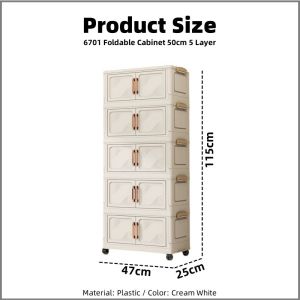 Foldable Wide Storage Cabinet for Home Use Clothes Cabinets