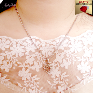 Kalung Titanium Wanita Dewasa Anti Luntur - Anti Karat Korean Style Import Model Terbaru Vani4 GRATIS  KOTAK - Lovelybutik