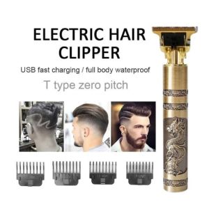 [CUKUR DRAGON] Alat Mesin Cukur Potong Rambut Bulu Kumis Dan Jenggot Listrik Vintage T9 Dragon Hair Clipper Trimmer Naga Shaver Elektrik 0mm Cukuran Pencukur Rambut Baterai Cas Tanpa Kabel Portable Kemei Original Jessy