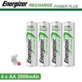 New Energizer AA/AAA Rechargeable Battery 1.2V Ni-MH NiMH 2000mAh 800mAh 4 Cells
