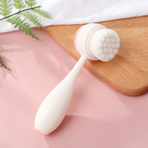 Face Cleanser Brush 2 in 1 For Cleansing & Exfoliating 3D Manual Facial Cleansing Brush With Soft Bristles For Blackhead Removal